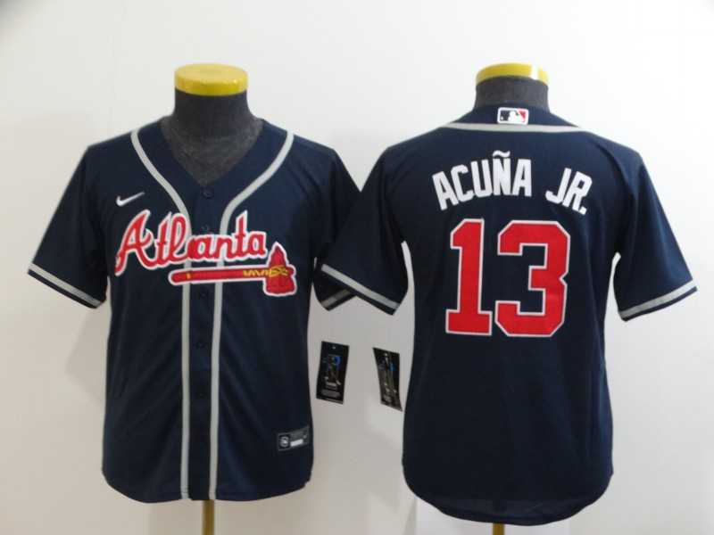 Youth Braves 13 Ronald Acuna Jr. Nave 2020 Nike Cool Base Jersey,We sell and wholesale Youth Braves 13 Ronald Acuna Jr. Nave 2020 Nike Cool Base Jersey on line form chian!